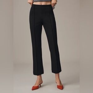 Maeve Anthropologie Margot Kick Flare Cropped Pants Black XS Pull-On Stretch